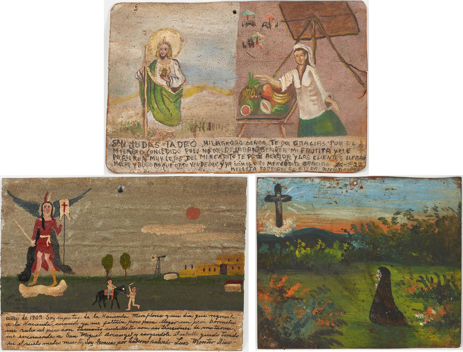 3 Mexican Folk Art Ex-Voto Retablos (1 of 19)