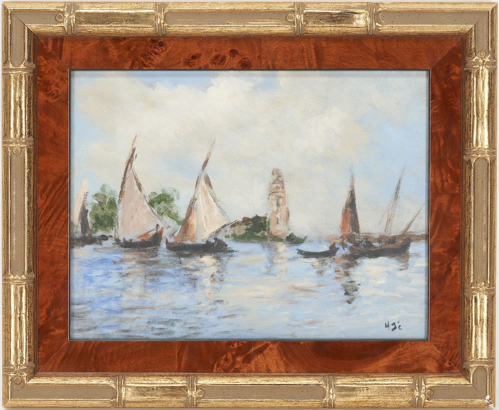 Henry Saint Clair O/B, Boats in the Harbor, Venice (1 of 8)