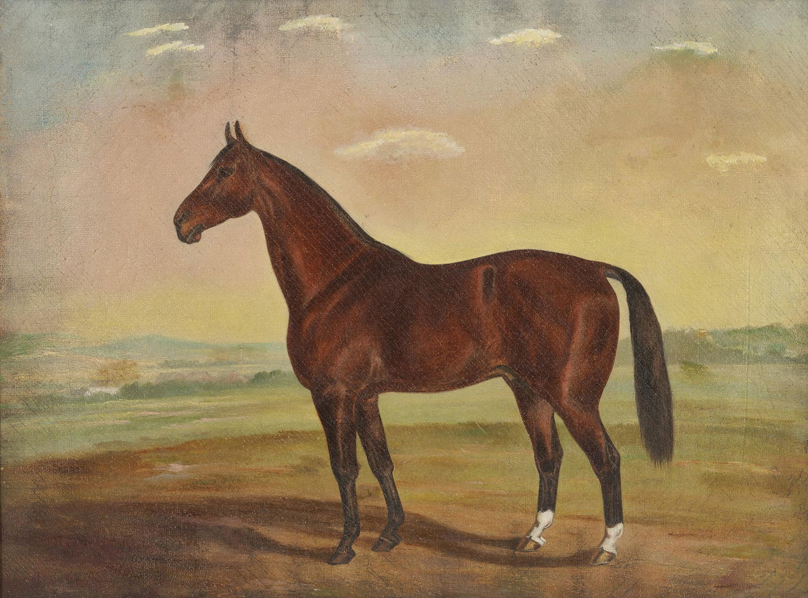 Thomas Scott O/C Painting of a Horse in Landscape (1 of 10)