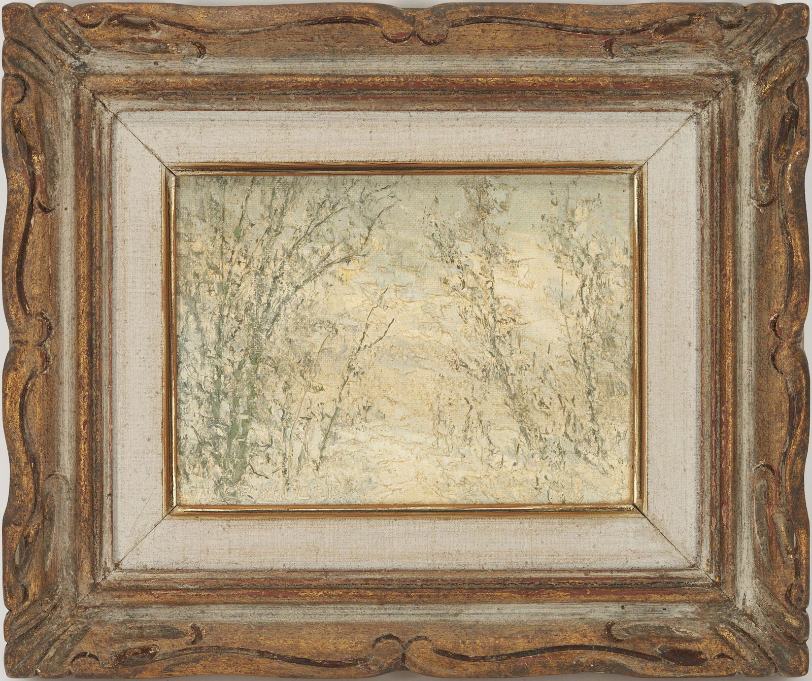 Small J. Vance Miller O/B Winter Landscape, Misty Day After Big Snow (1 of 7)