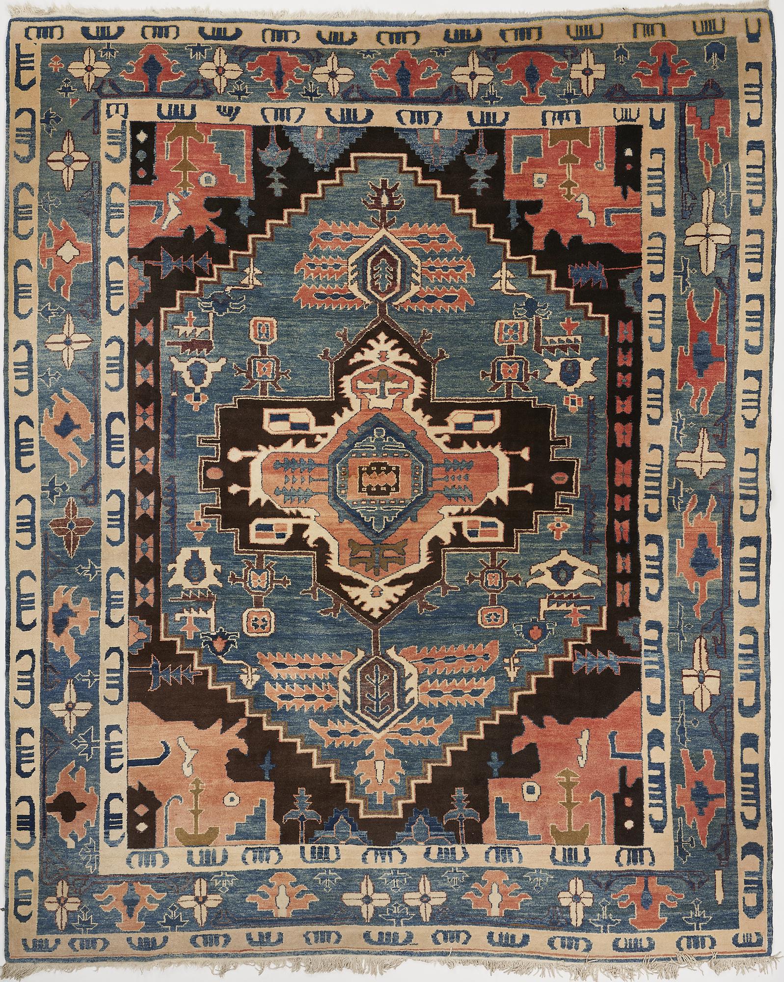 Blue Turkish Rug, Heriz Style, manner of Woven Legends (1 of 17)