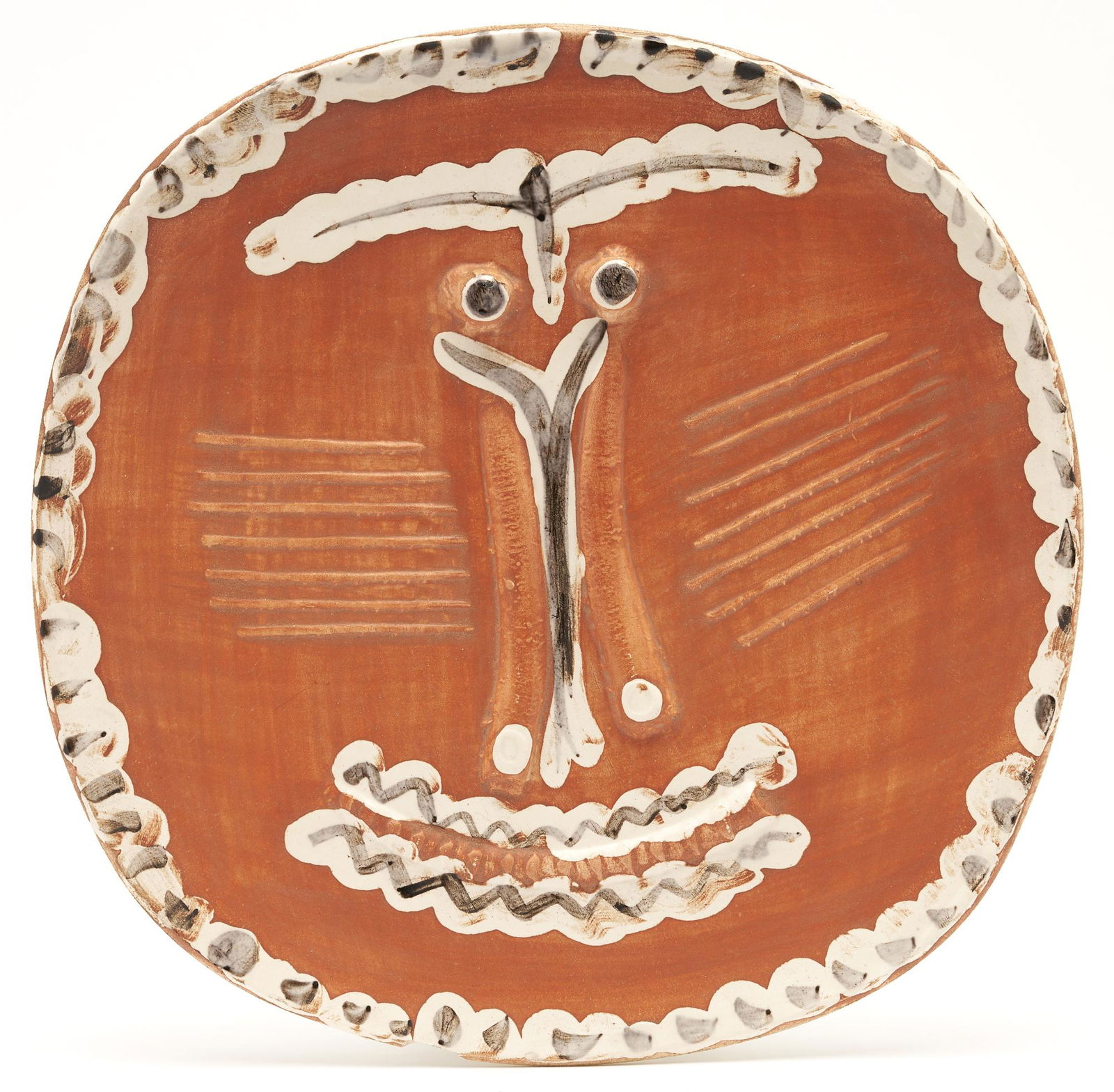 Picasso Madoura Ceramic Face Plate, Visage Barbu (A.R. 413) (1 of 12)