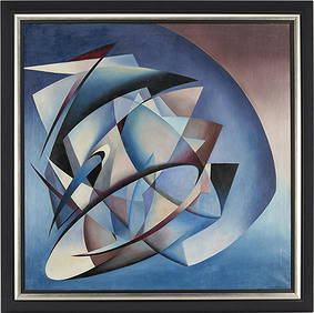 Philip Perkins Large O/C Abstract Painting, Flight to the While of Unity, 1951 (1 of 11)