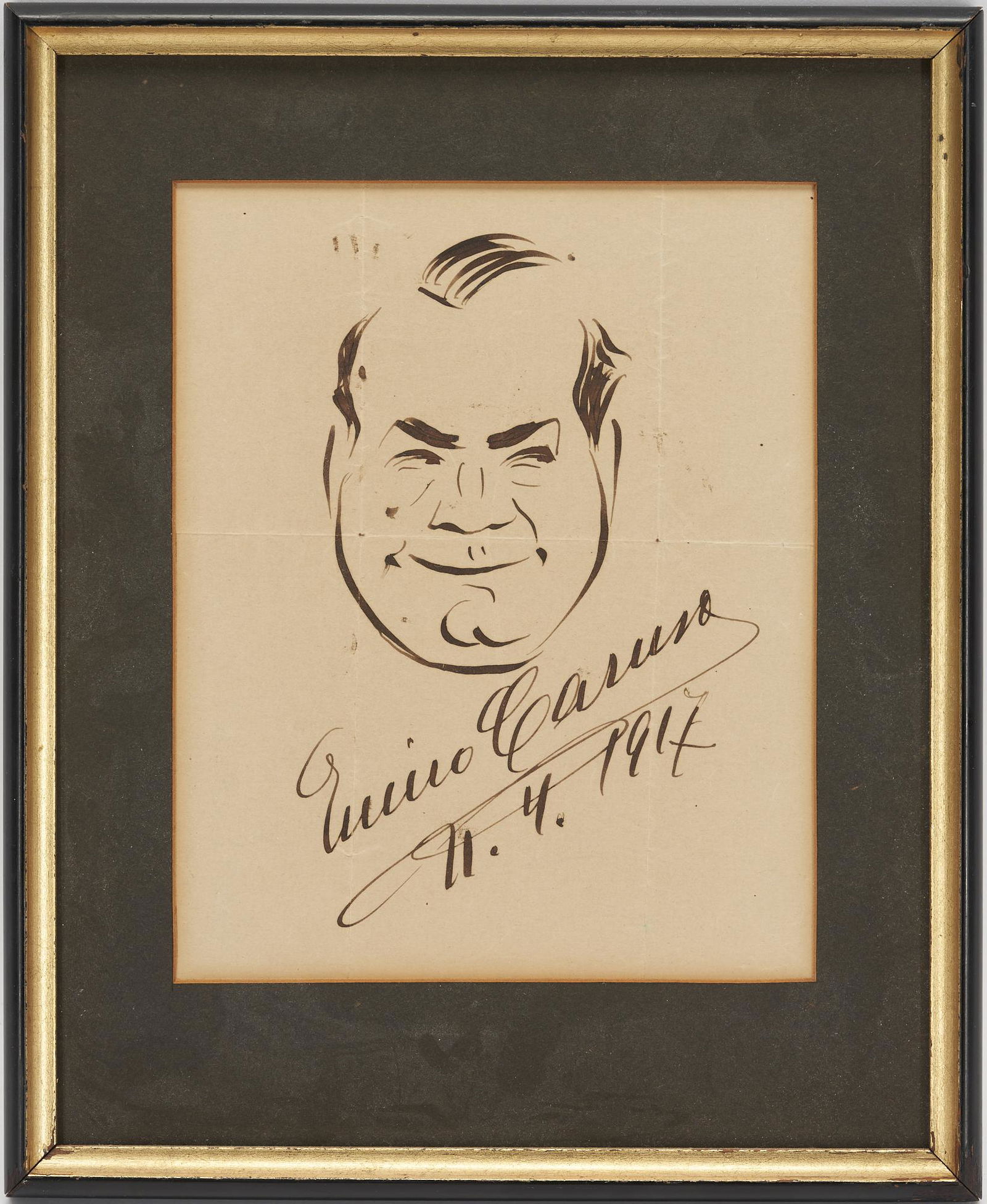 Enrico Caruso Signed Caricature Self Portrait (1 of 7)