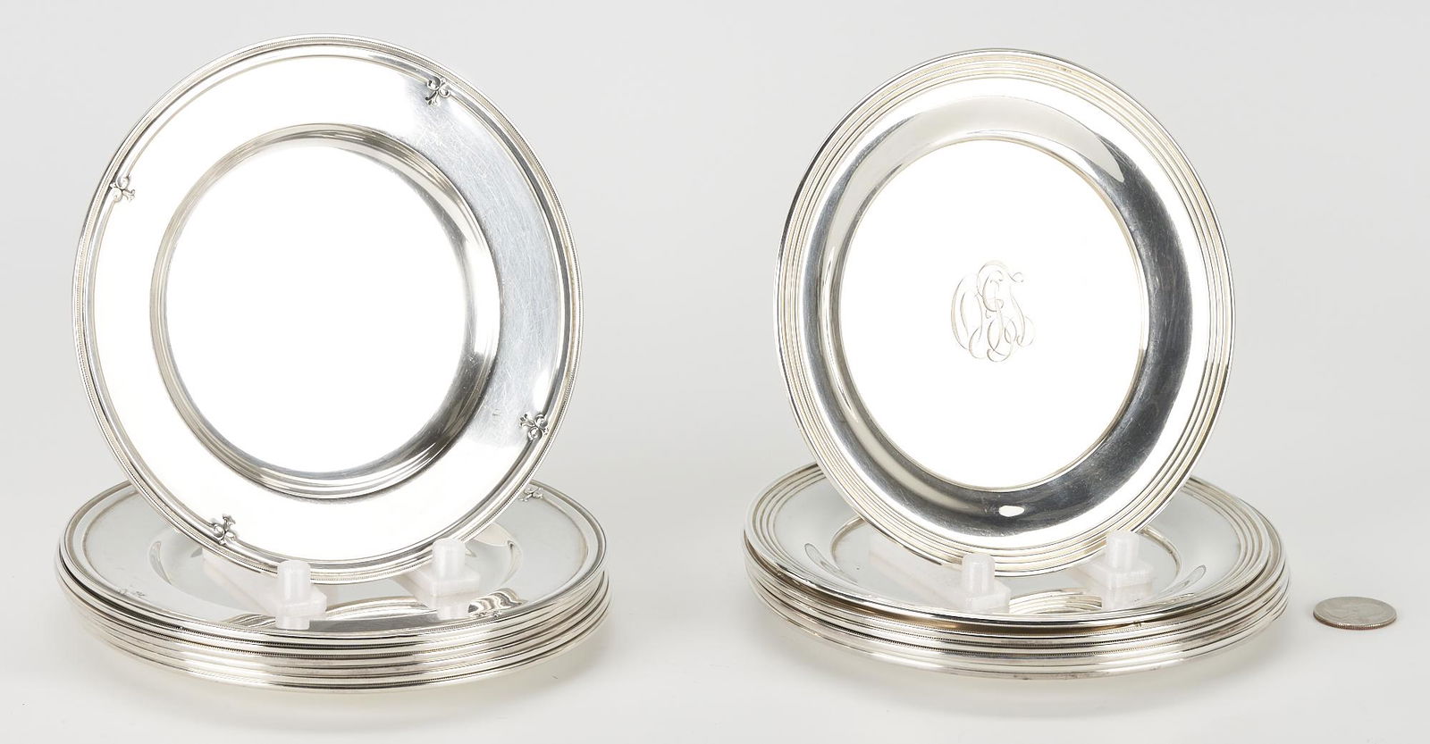 14 Assembled Sterling Bread Plates, incl. Gorham  King Albert Pattern (1 of 6)