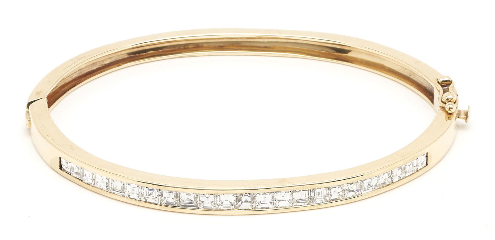 14K Gold & Diamond Bangle Bracelet (1 of 6)