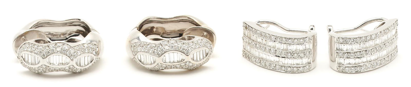 2 Prs. of White Gold & Diamond Earrings (1 of 11)