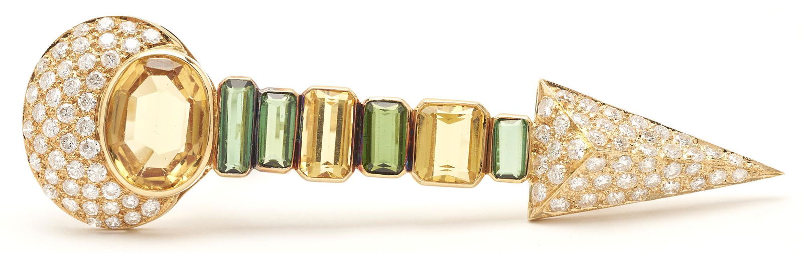 Sazingg 18K Diamond & Gemstone Brooch (1 of 8)