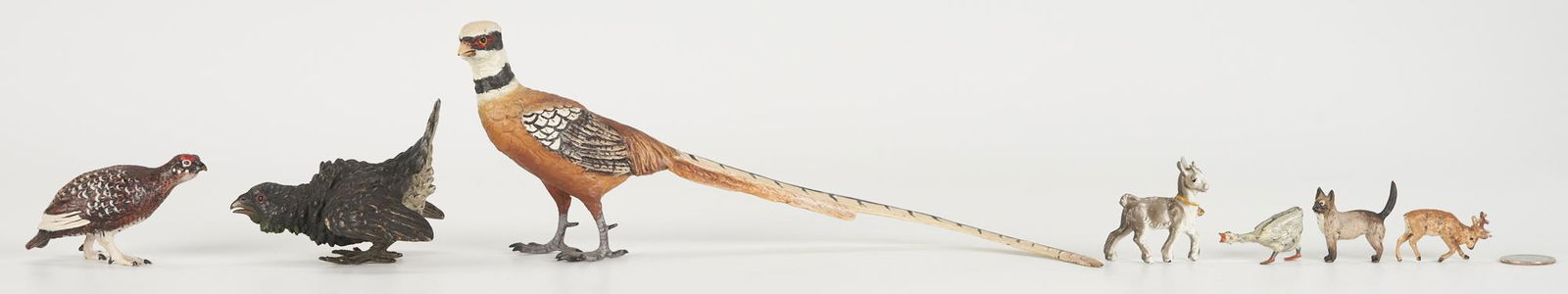 8 Cold Painted Bronze Animal Sculptures, incl. Style of Franz Bergmann (1 of 19)