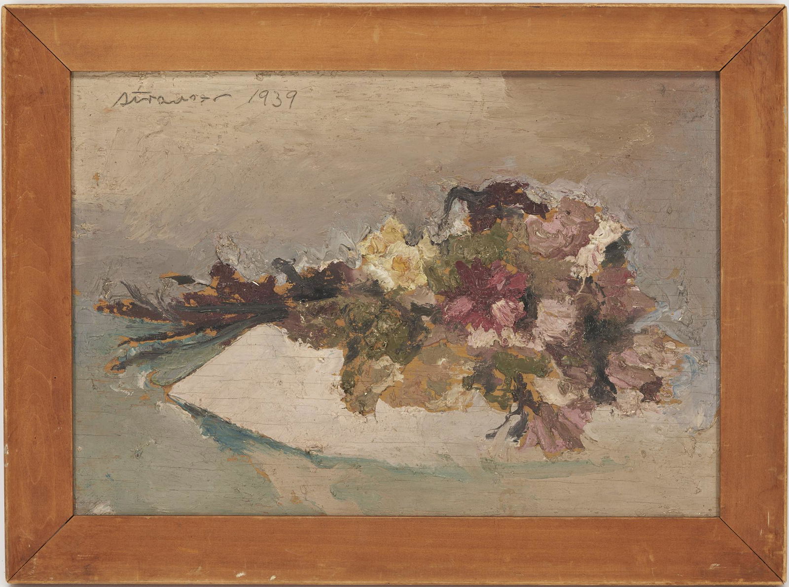 Small Sterling Strauser O/B Still Life, Flowers in Late Autumn,1939 (1 of 8)