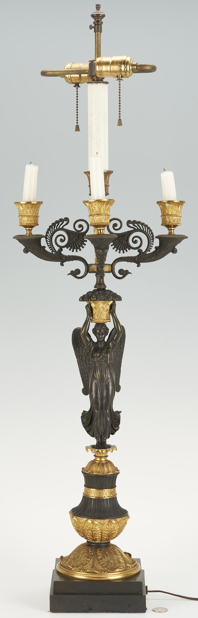 Classical Gilt Bronze Figural Lamp and Candelabra (1 of 11)
