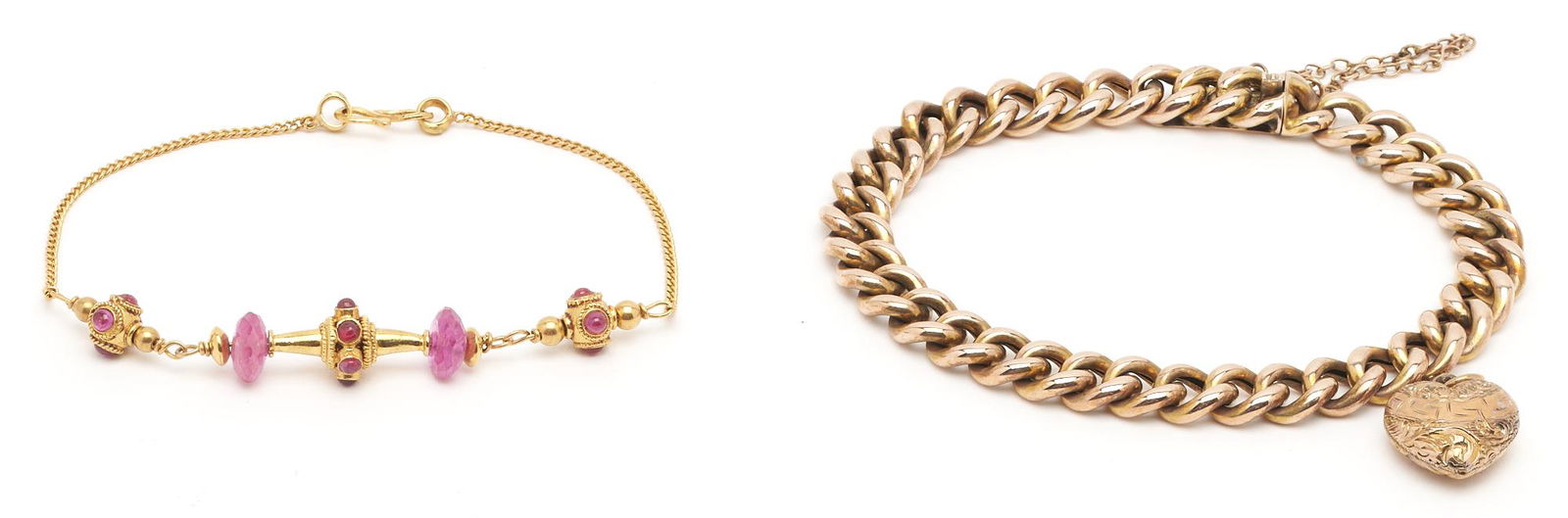 2 Ladies Yellow Gold Bracelets (1 of 9)