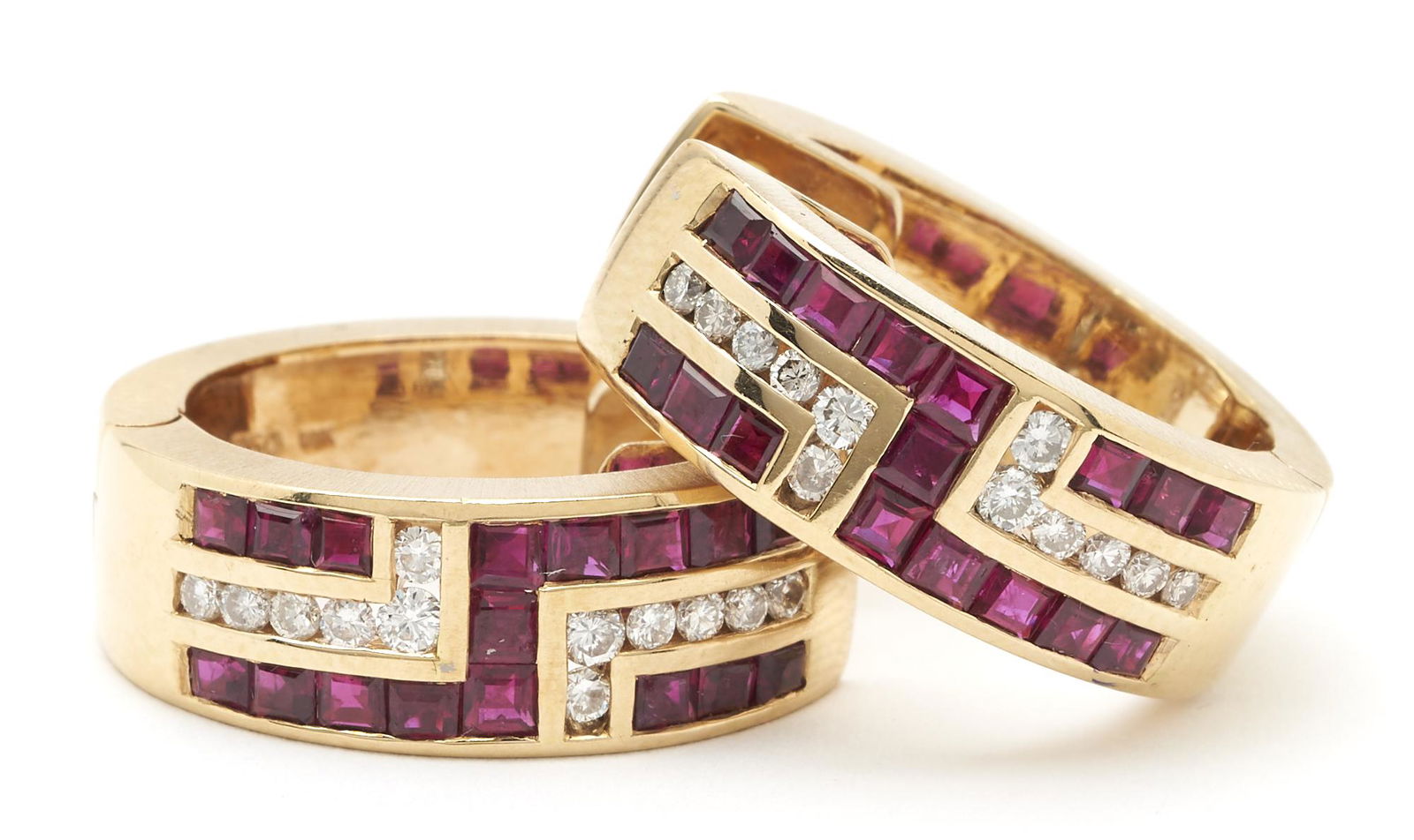 18K Ruby & Diamond Earrings (1 of 6)