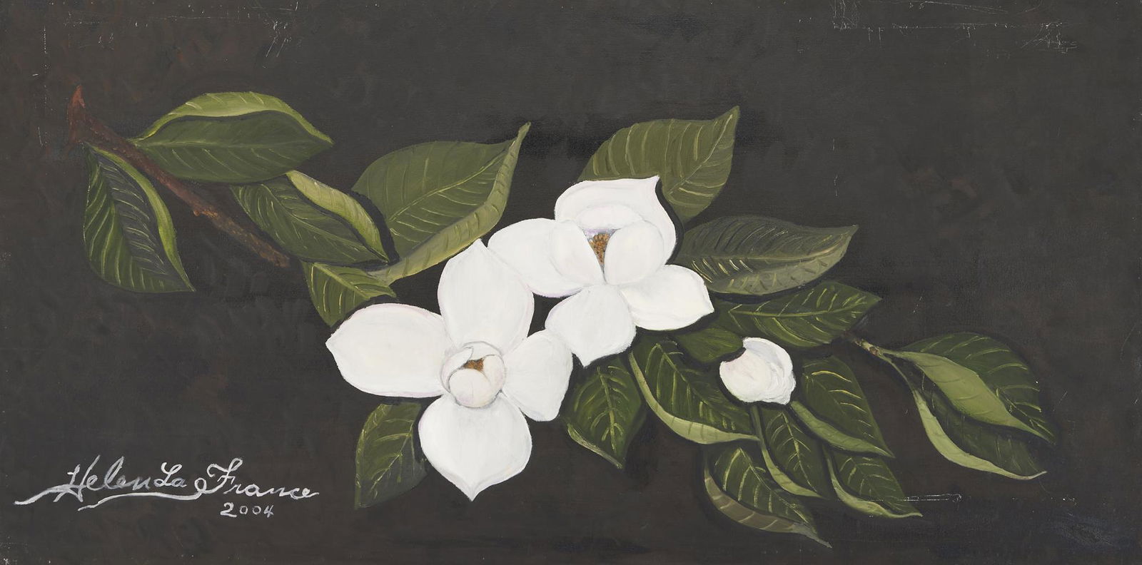 Helen LaFrance O/C Large Still Life Painting, Magnolias (1 of 9)