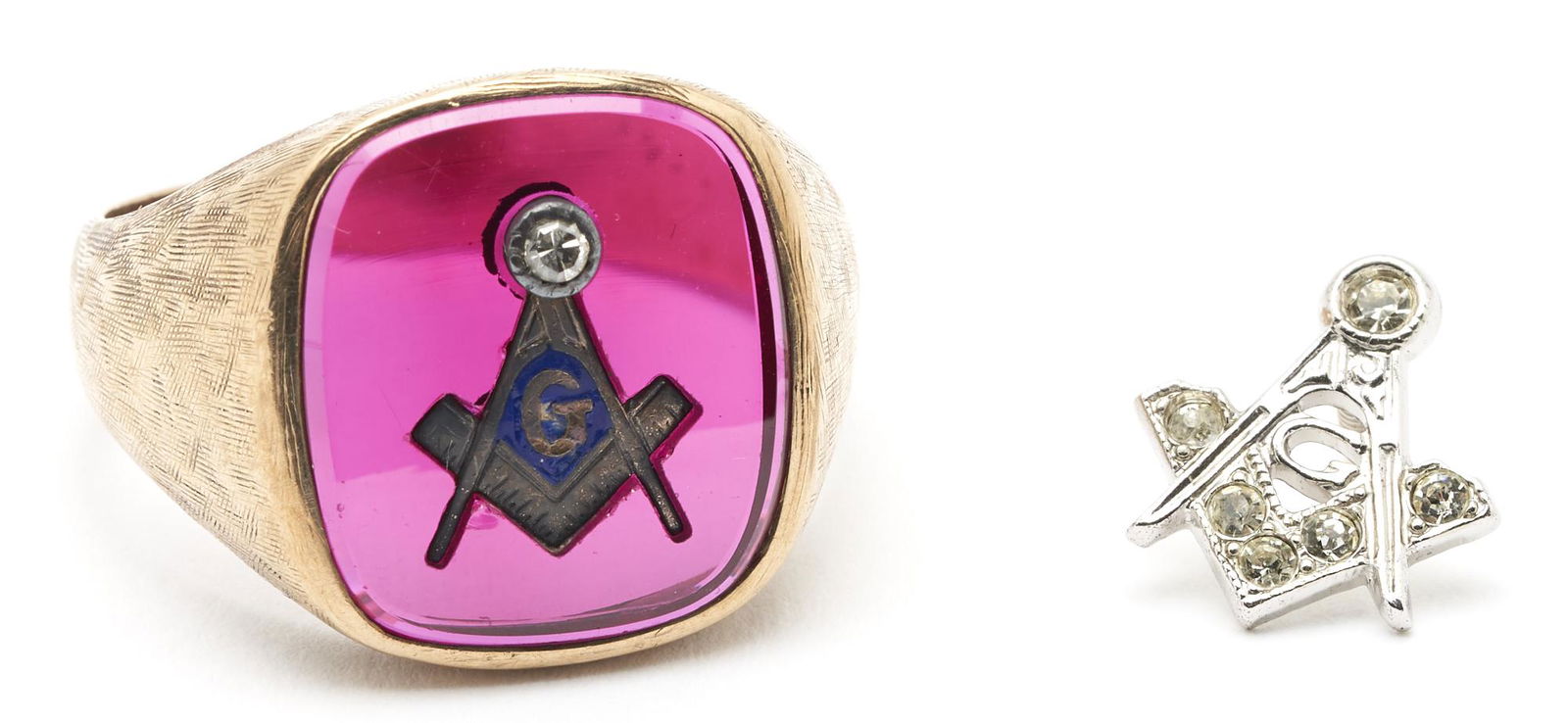 Masonic Ring and Pin, 2 items (1 of 6)