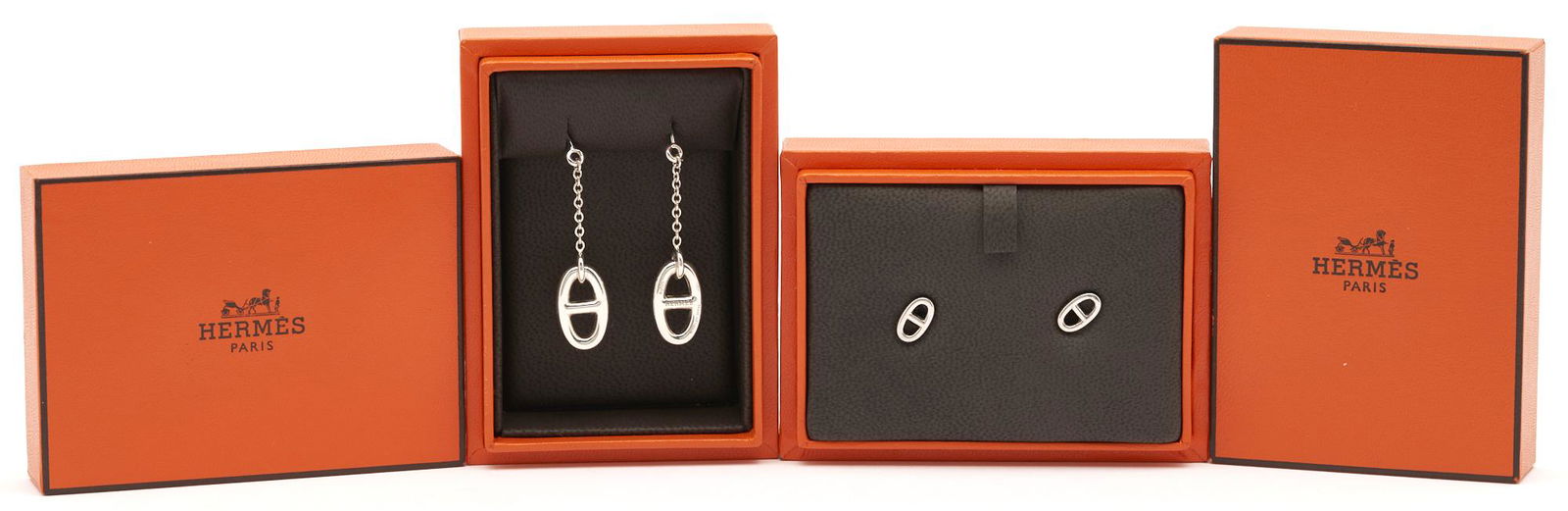 2 Pairs Hermes Chaine D'Ancre Sterling Earrings (1 of 5)