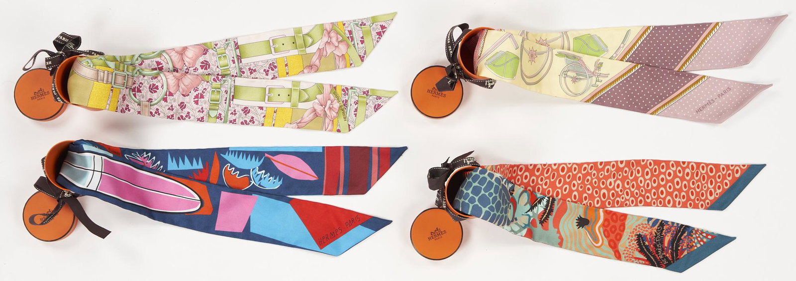 4 Hermes Silk Twilly Bandeau Scarves (1 of 10)