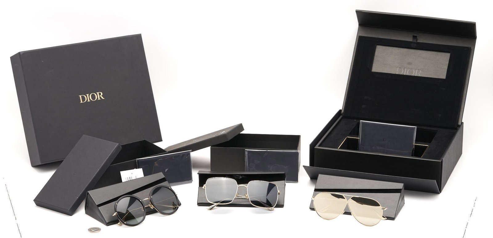 3 prs. Dior Sunglasses, Hypnotic 2M2 & Stellaire (1 of 17)