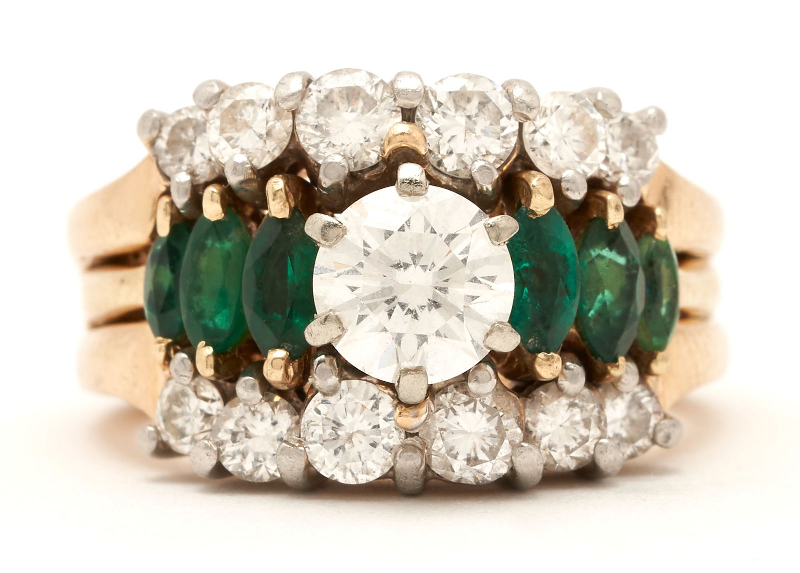 14K Diamond & Emerald Ring (1 of 6)