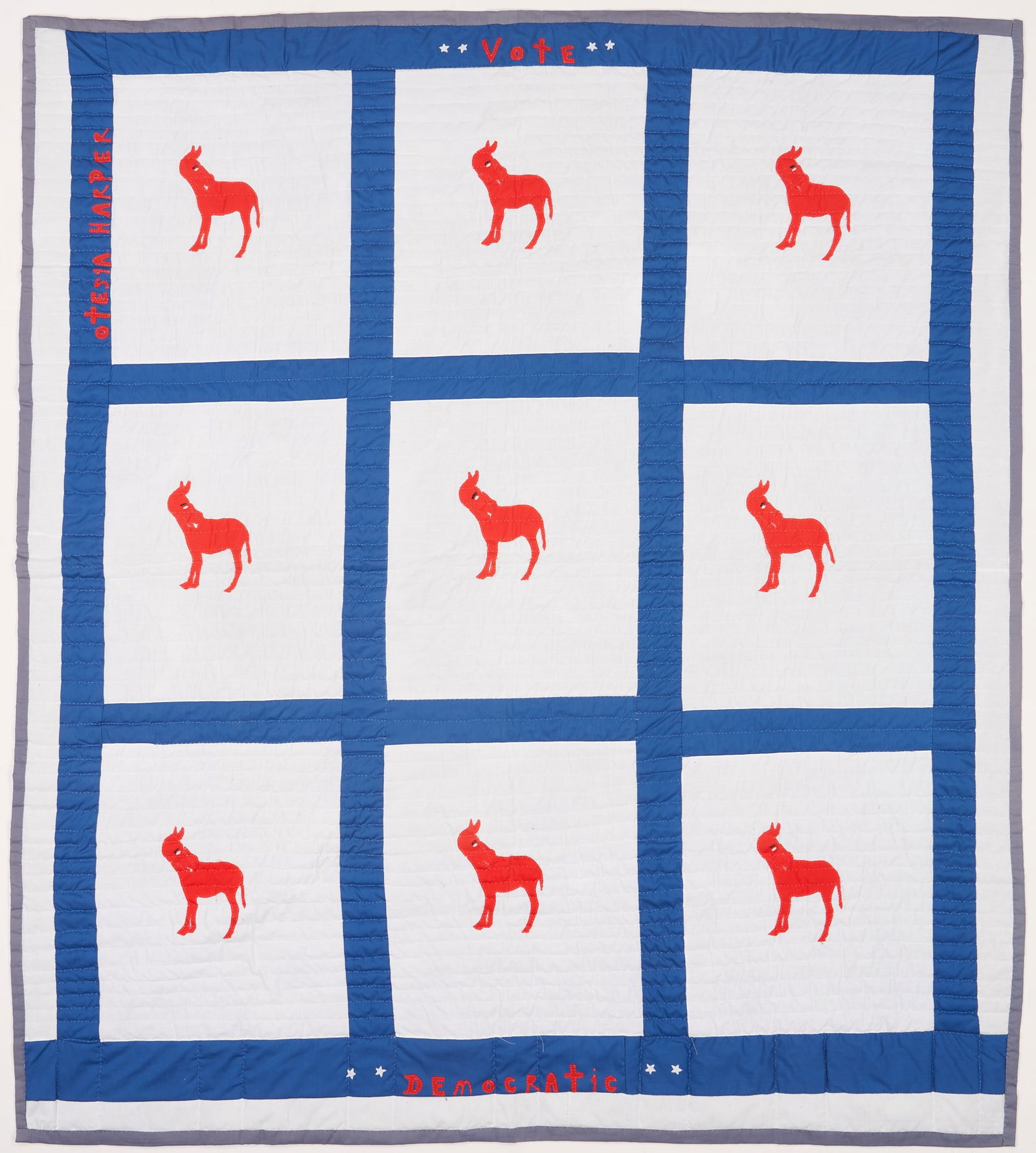Otesia Harper "Vote Democratic" Quilt (1 of 7)