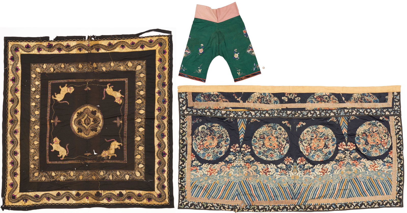 3 Chinese Embroidered Textiles, incl. Qing (1 of 20)