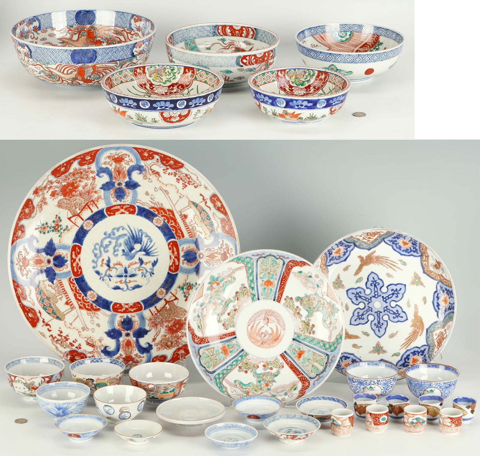 Group of 31 pcs. Assorted Asian Imari Porcelain, Chinese & Japanese (1 of 20)