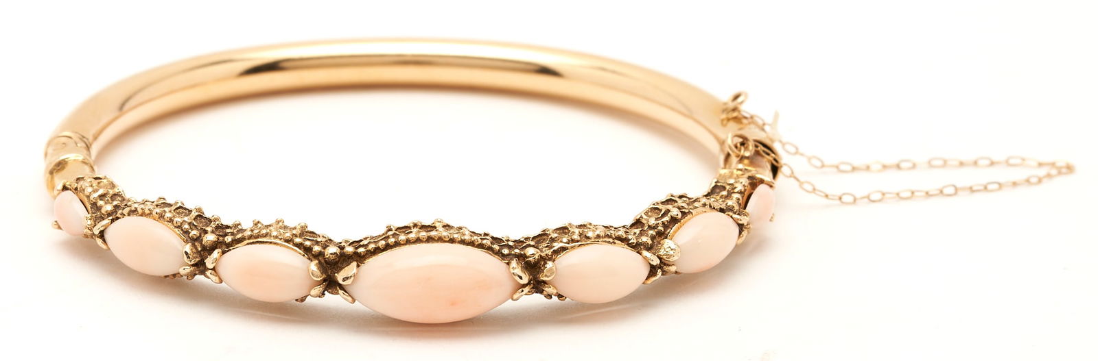 14K Pink Opal Bangle Bracelet (1 of 8)