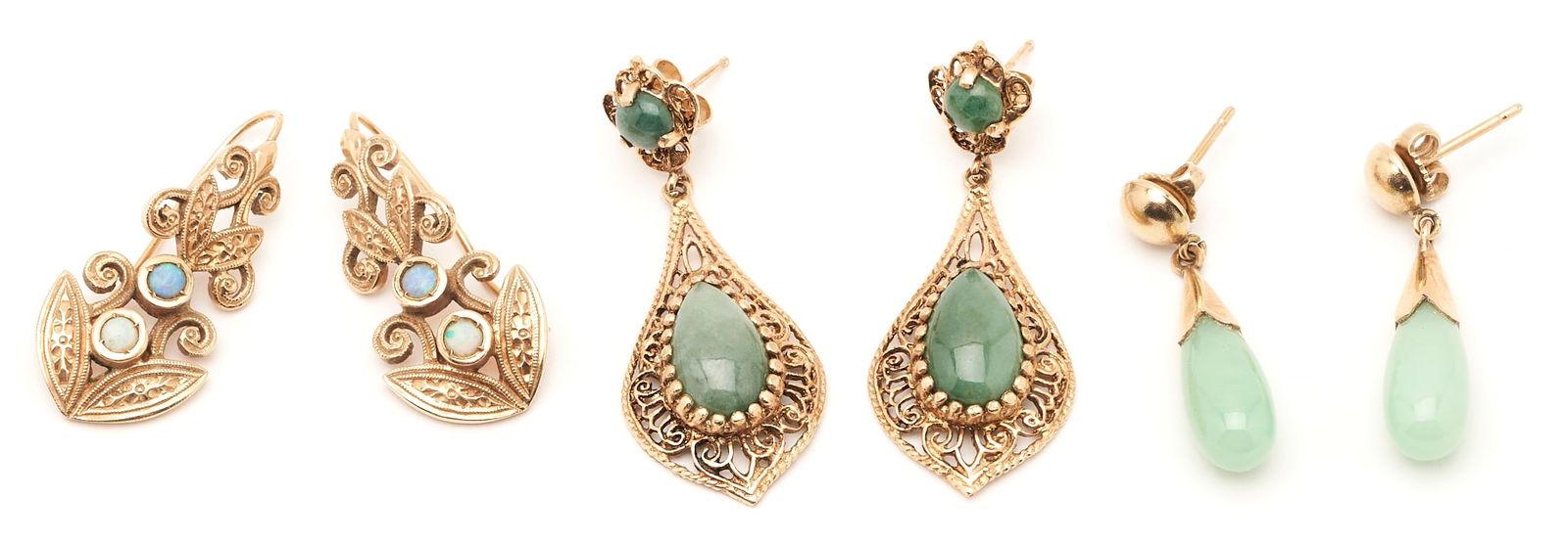 3 Prs. Ladies' 14K Dangle or Drop Style Earrings (1 of 9)