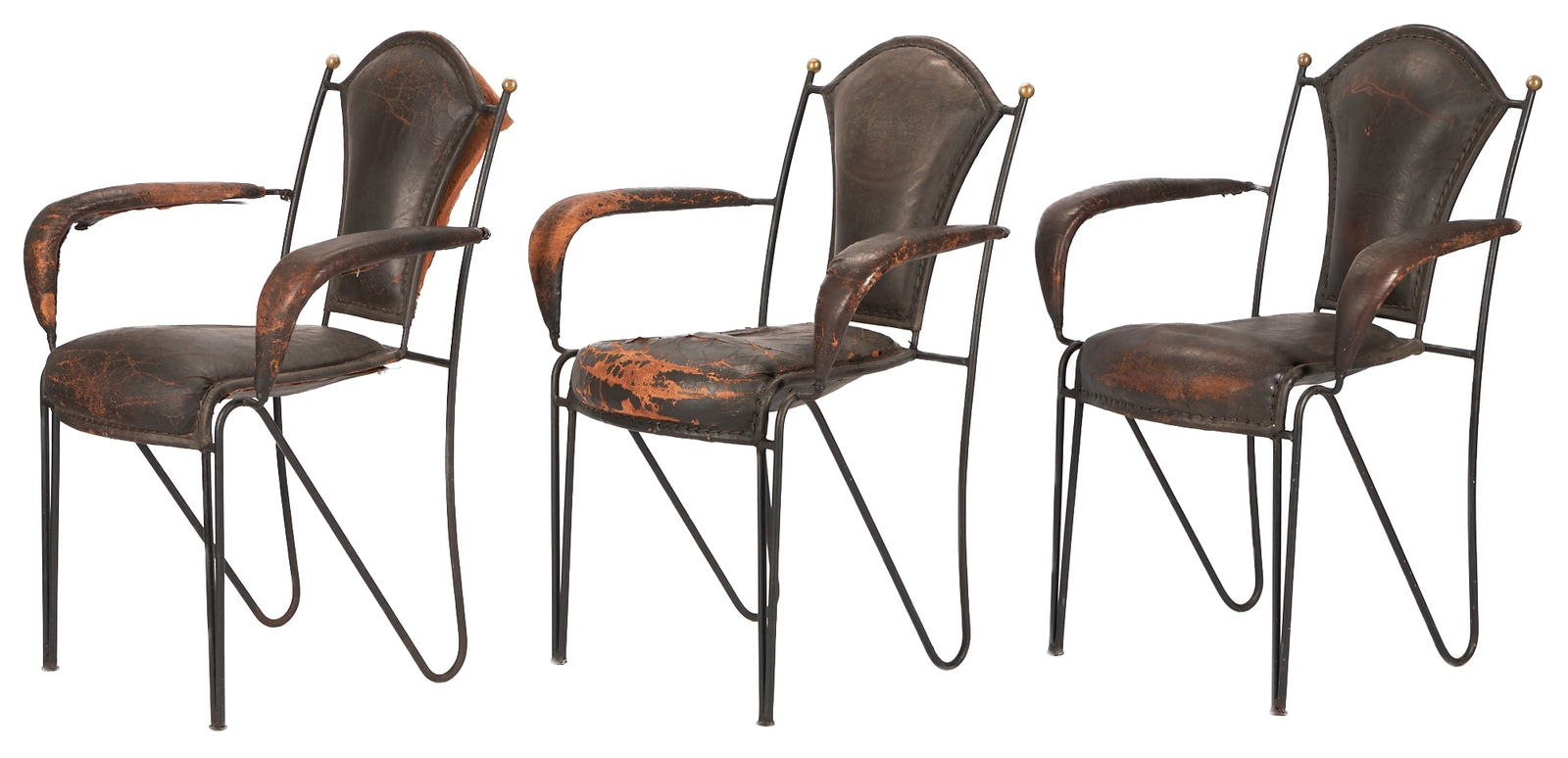 Three French Patio Armchairs, Jacques Adnet (1 of 10)