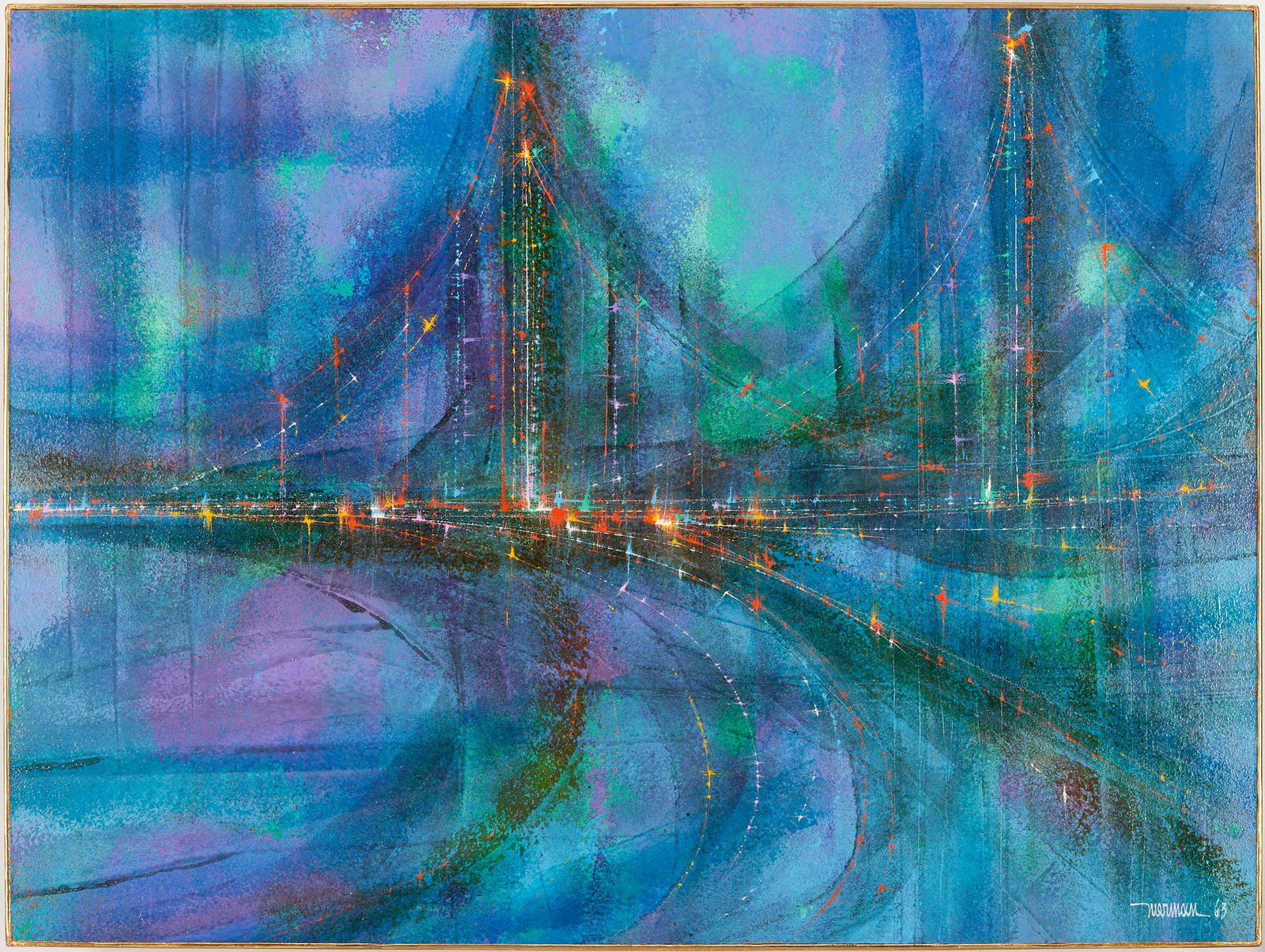 Leonardo Nierman Abstract Bridge Painting (1 of 10)