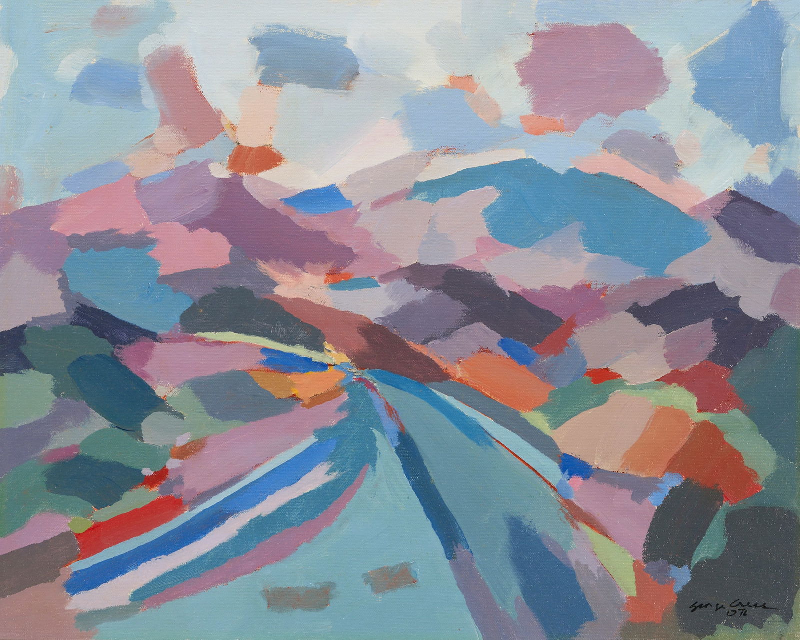 George Cress Small O/B Modernist Tennessee Mountain Landscape (1 of 7)