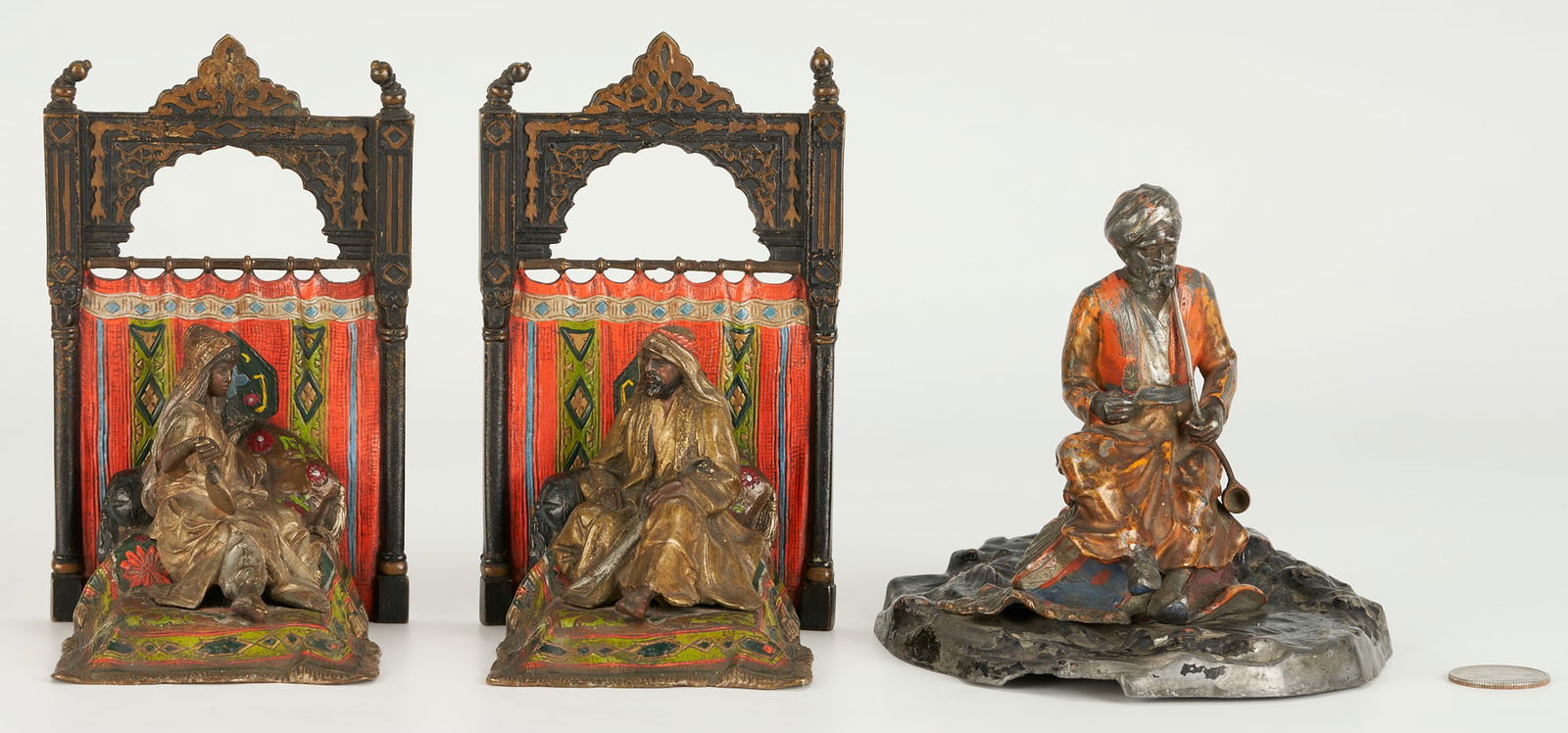 3 Arabian Themed Austrian Cold Painted Bronzes, Bergmann Style (1 of 10)