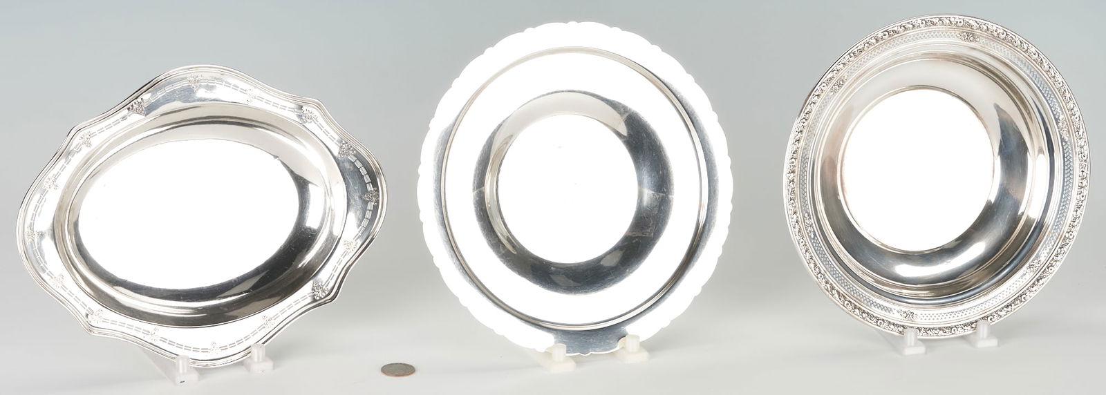 3 Sterling Silver Serving Bowls: Wallace, Weidlich, & Towle (1 of 10)