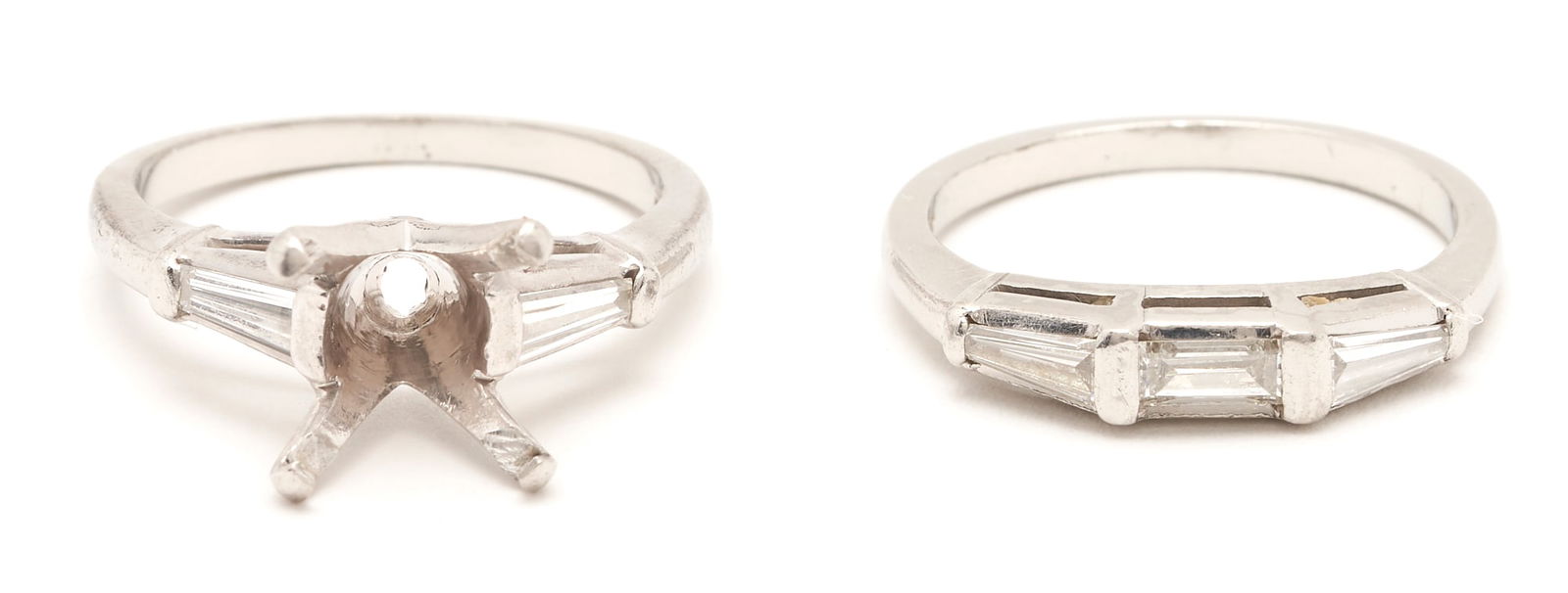 2 Ladies' Platinum & Diamond Rings (1 of 6)