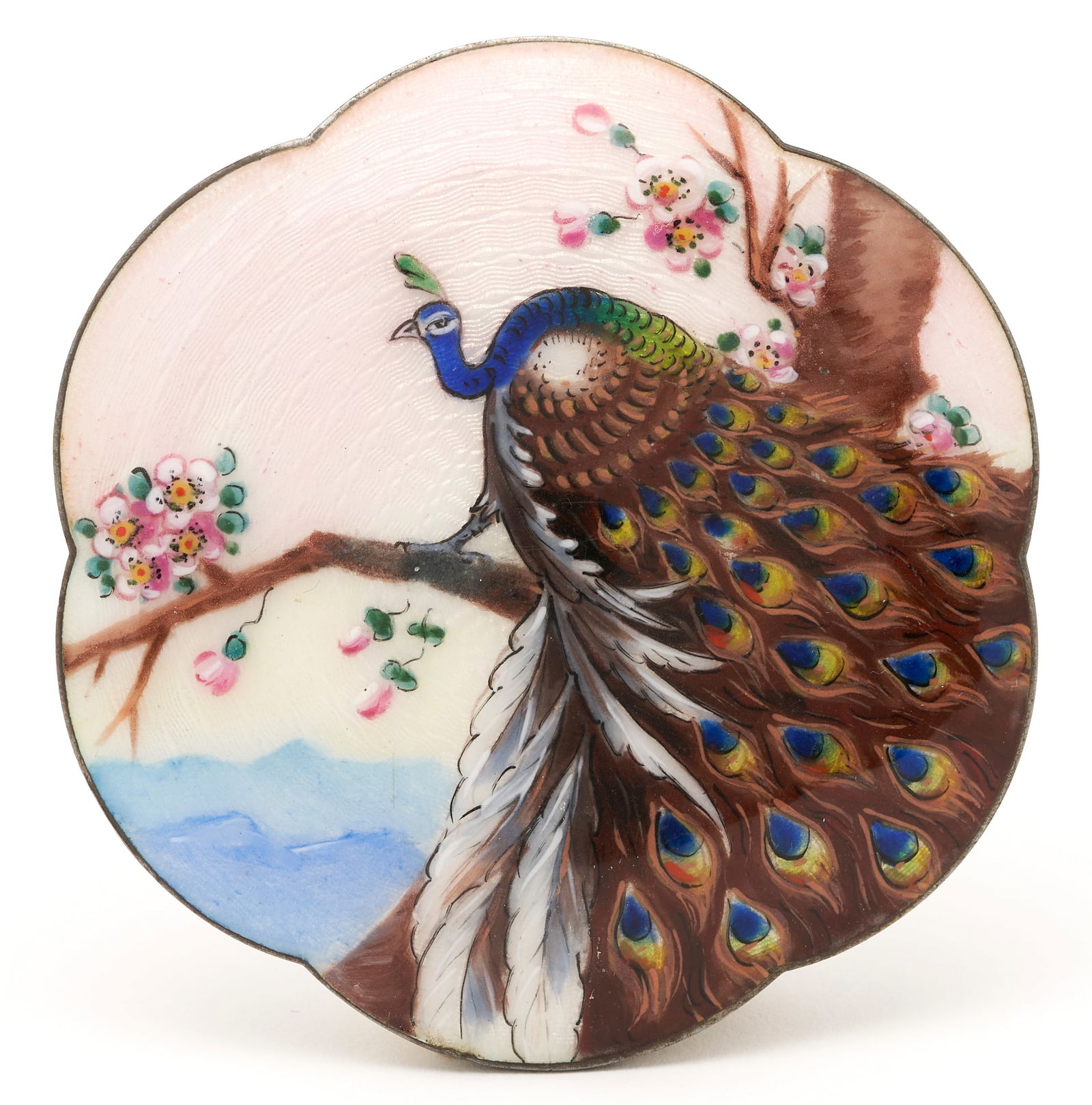 Gustav Gaudernack Enameled Peacock Brooch (1 of 6)