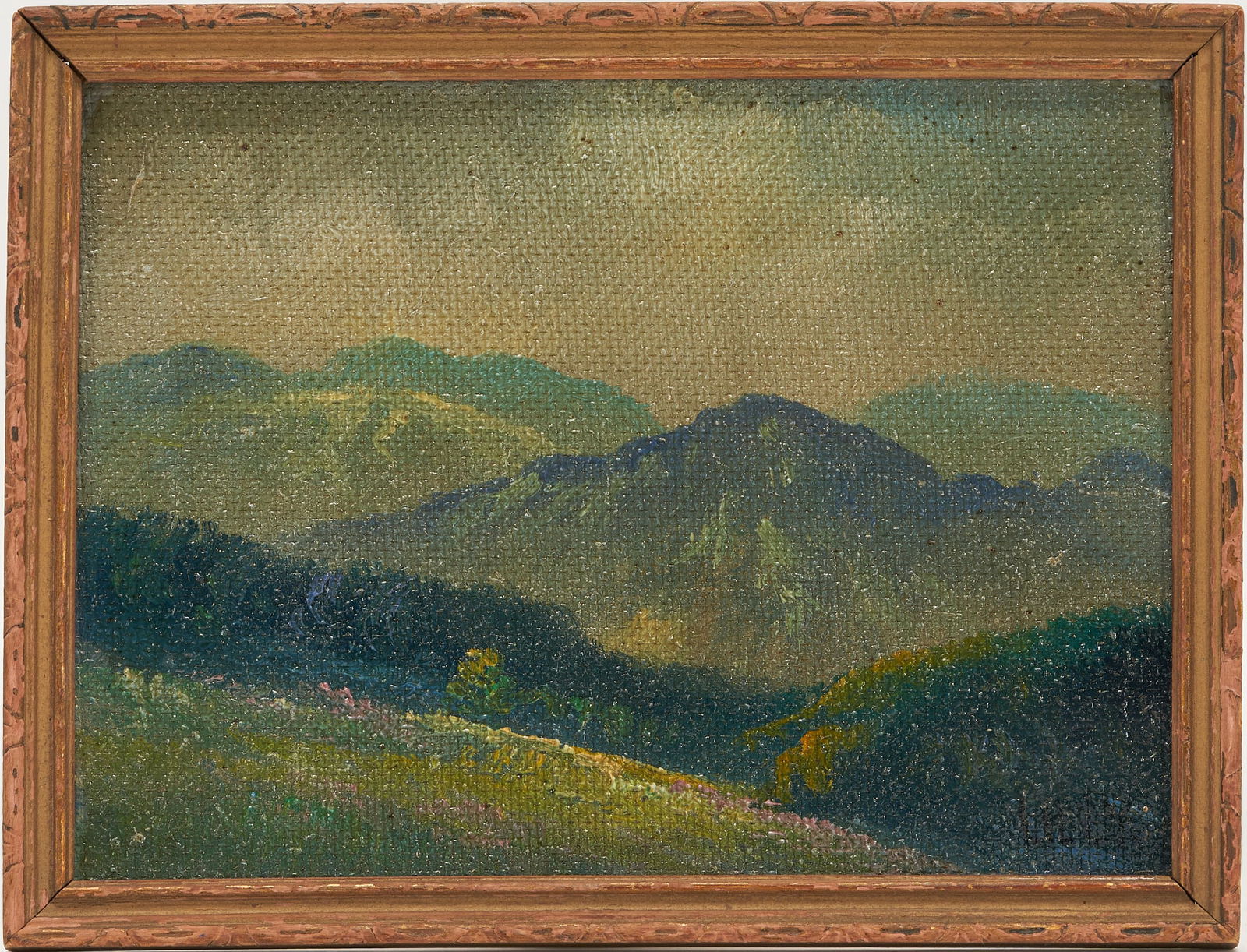 Small Smoky Mountains Landscape Oil, Manner of Louis Jones (1 of 8)