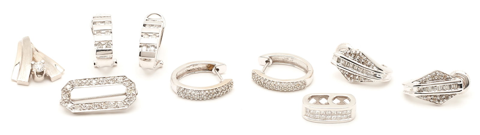 6 Ladies' Gold Jewelry Items, incl. Earrings,Pendants & Brooch (1 of 12)