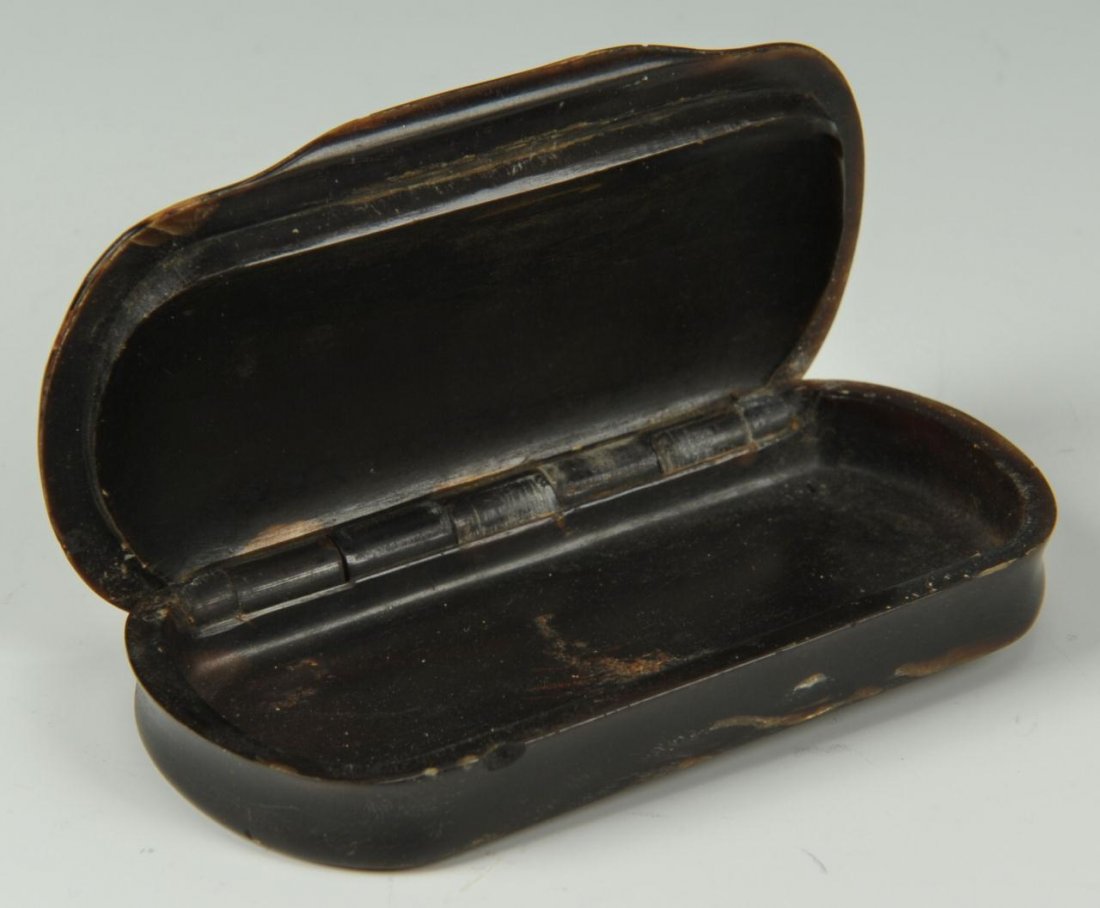 Three tortoise shell boxes including cigarette case - 5