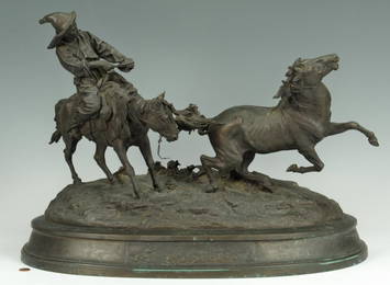 E.A. Lanceray Bronze, Capture of a Wild Horse