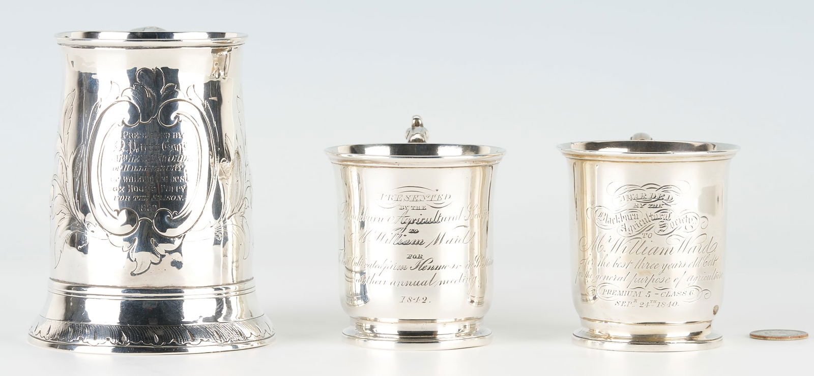 3 Silver Cups including "Best Fox Hound Puppy" Trophy Cup (1 of 20)