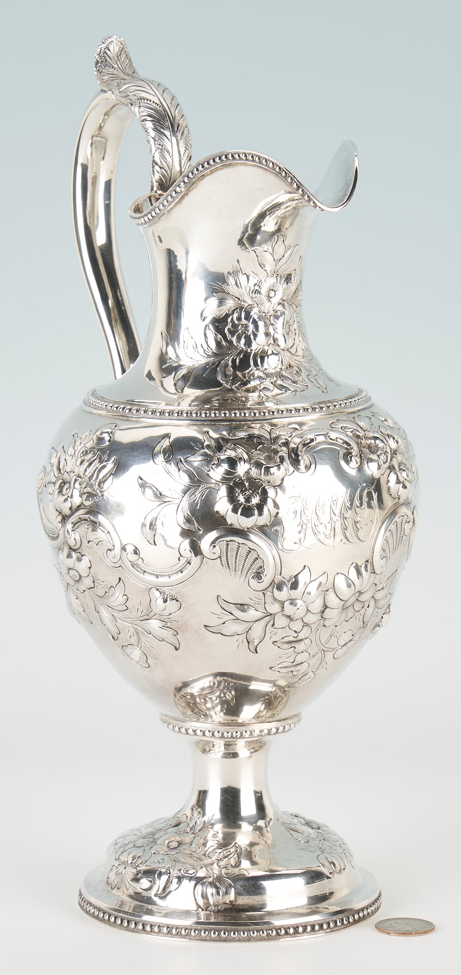 American 19th C. Coin Silver Water Pitcher (1 of 11)