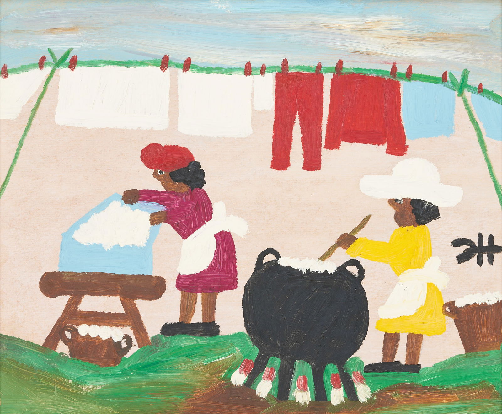 Clementine Hunter O/C Wash Day Scene (1 of 12)