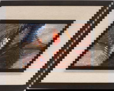 Merton Daniel Simpson, O/B Abstract Expressionist Painting: Merton D. Simpson (South Carolina/New York, 1928-2013) oil on board Abstract Expressionist painting rendered in heavy, gestural brushwork with areas of thick impasto. Initialed and dated "M.D.S. [19]8
