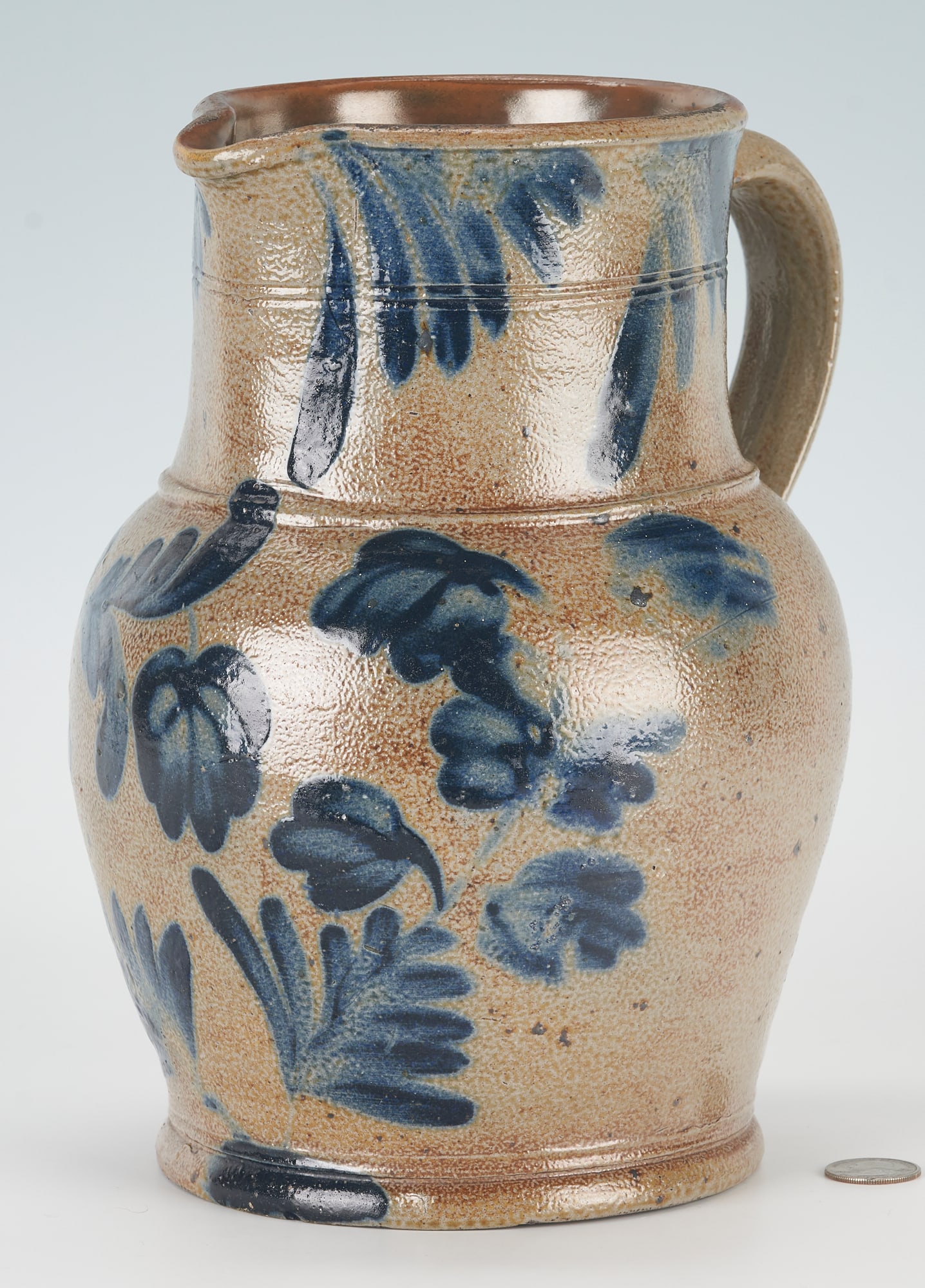 Mid-Atlantic Cobalt Decorated Stoneware Pitcher (1 of 12)