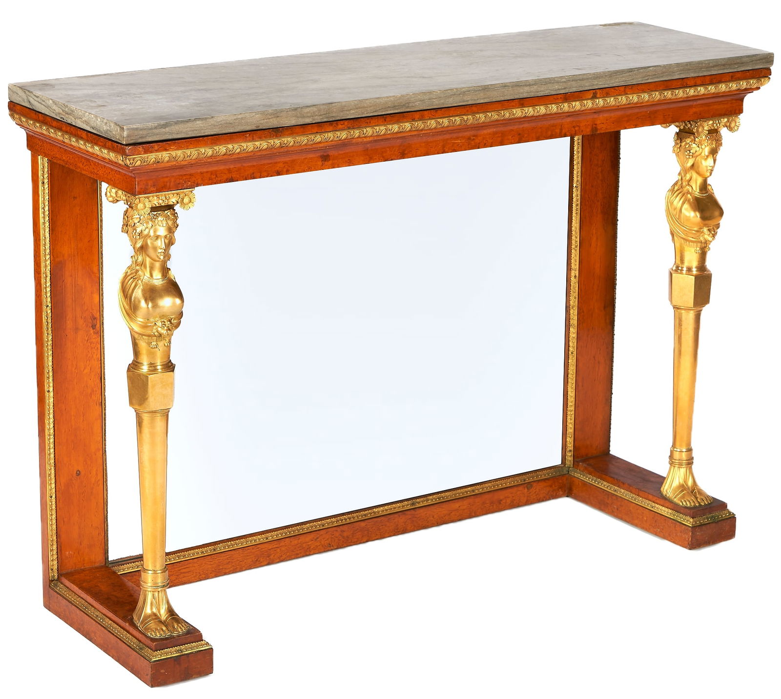 French Empire Bronze Mounted Console Table (1 of 11)