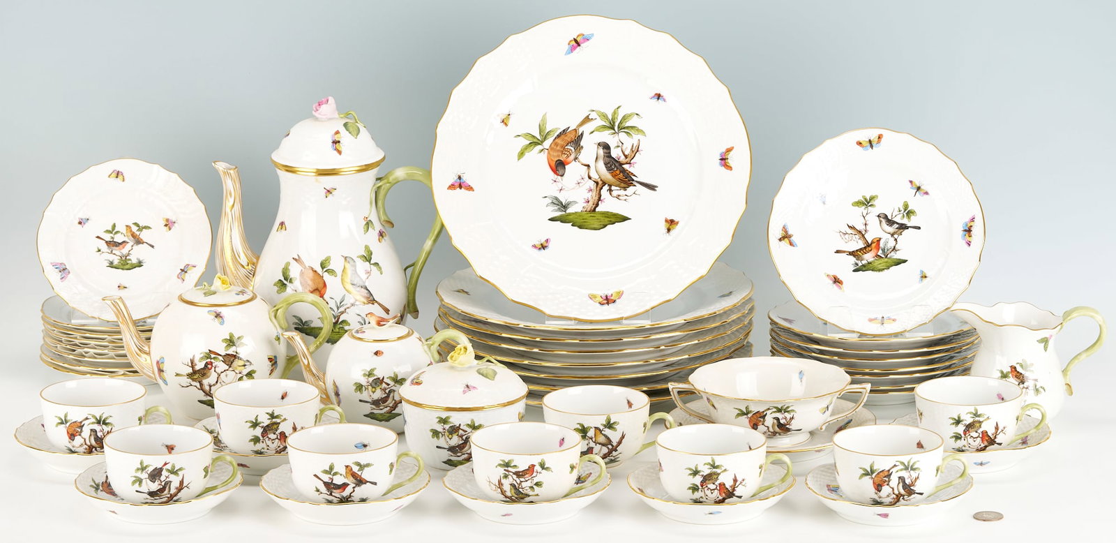 48 Herend Porcelain Dinnerware Pieces, Partial Service for 8 (1 of 20)