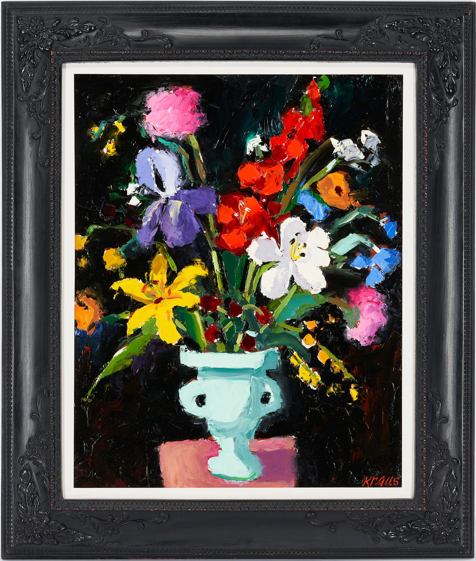 Large Harold Kraus Oil on Board Still Life (1 of 10)