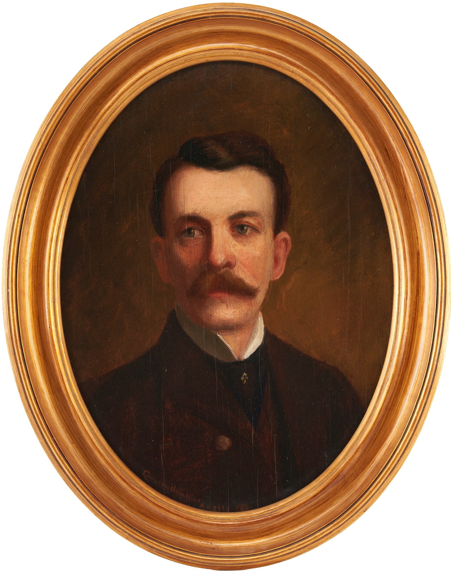 Cornelius Hankins, Oval Portrait of a Gentleman, poss. J. Weakley (1 of 12)