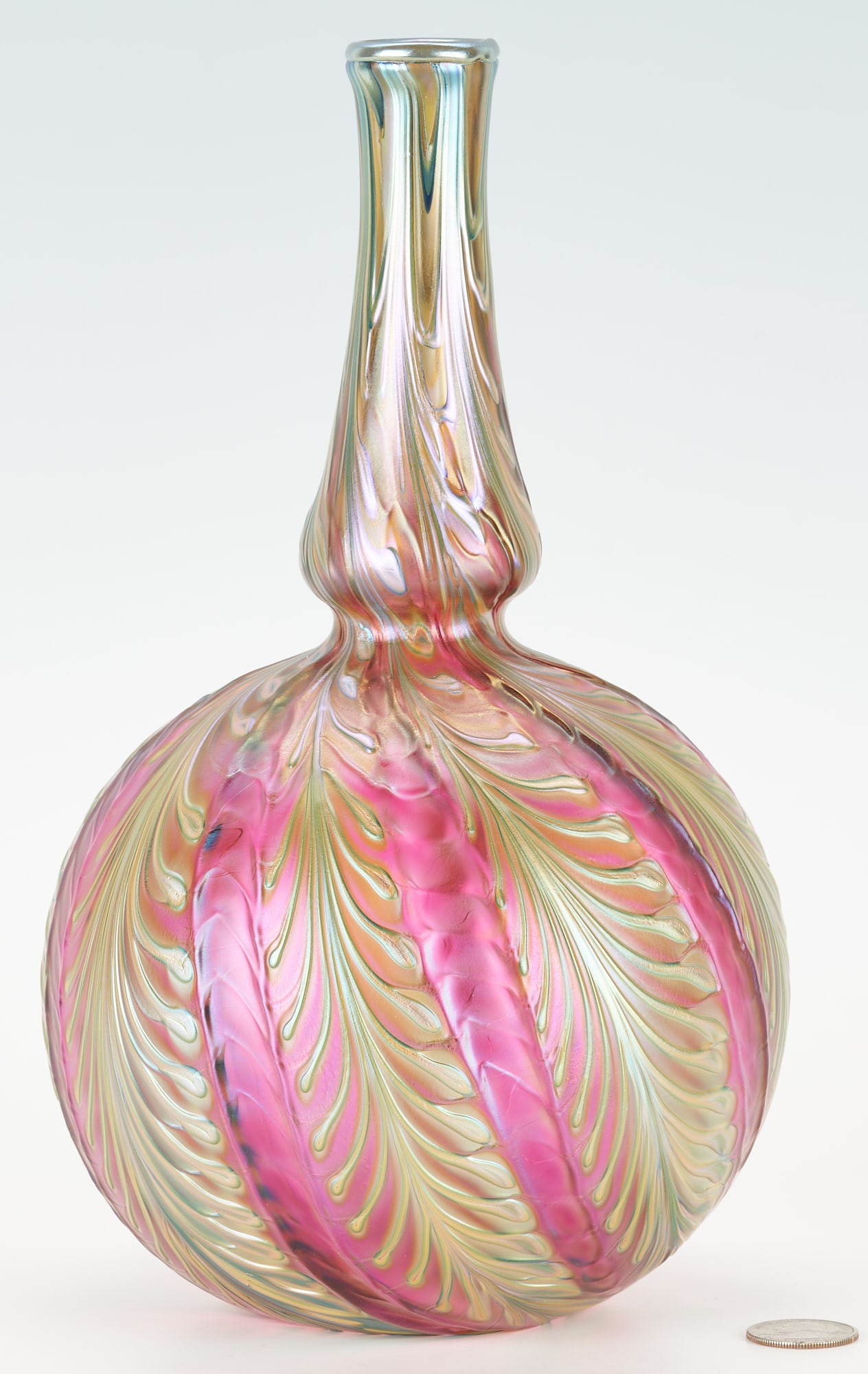 Charles Lotton Glass Pulled Feather Vase (1 of 9)