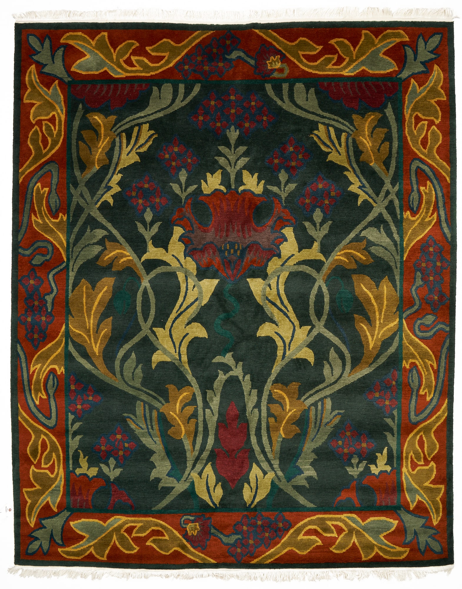 William Morris Style "english Garden" Rug By Stickley; Approx. 10' X 8' Auction